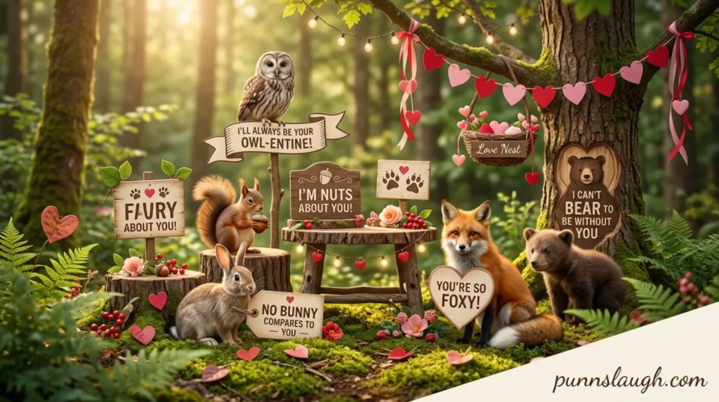 Animal themed cute Valentine puns