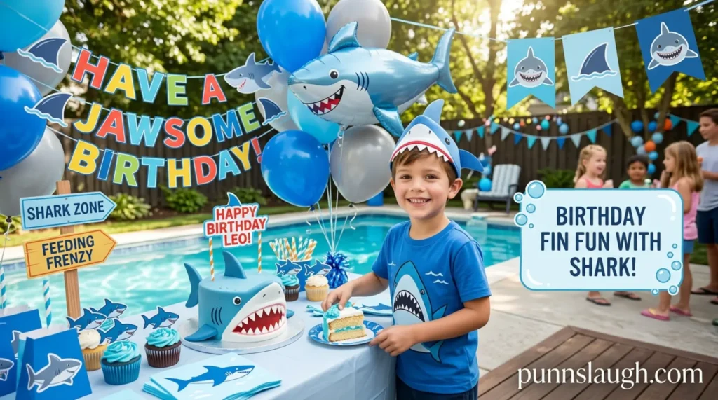 Birthday fin fun with shark