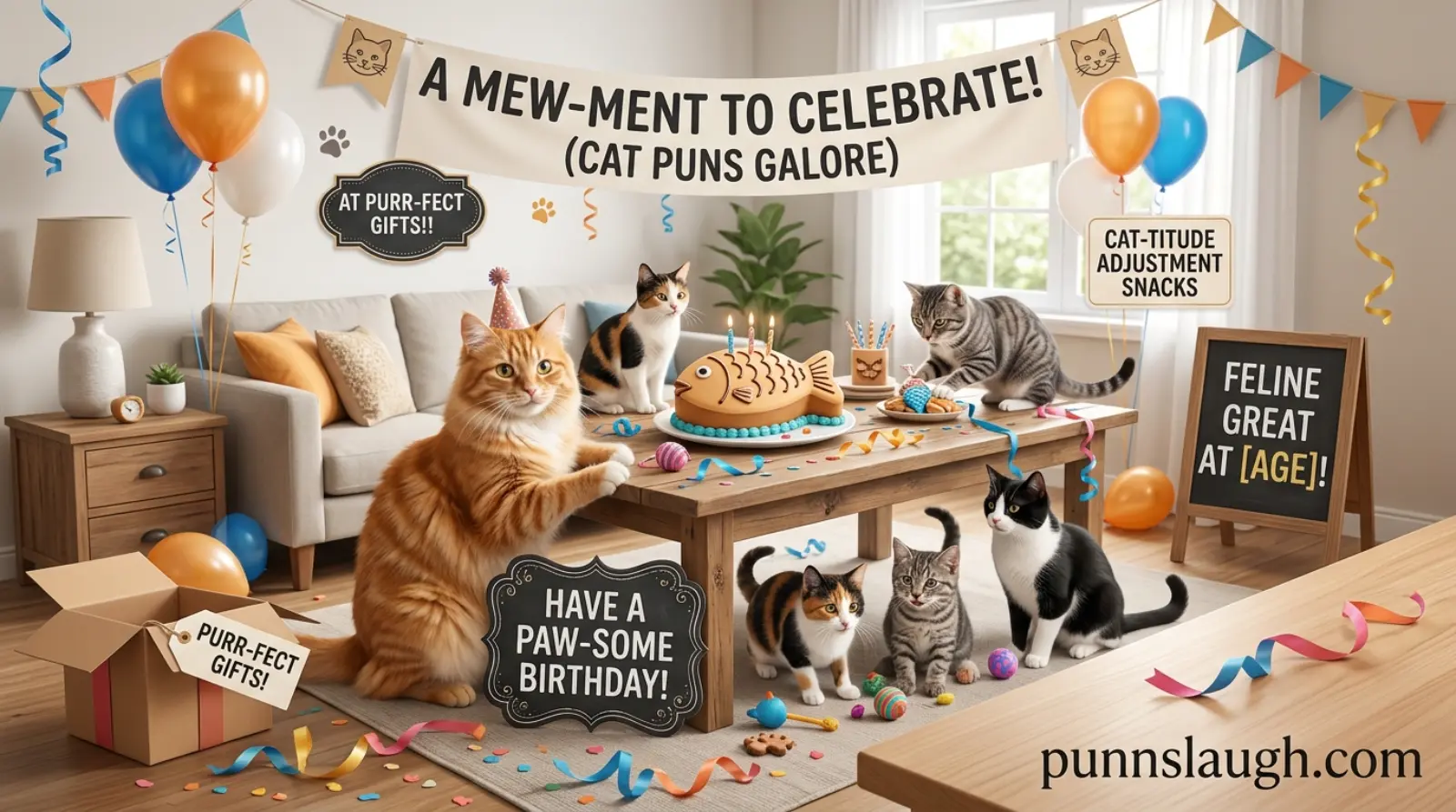 Cat Birthday Puns