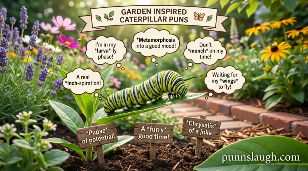 Garden Inspired Caterpillar Puns