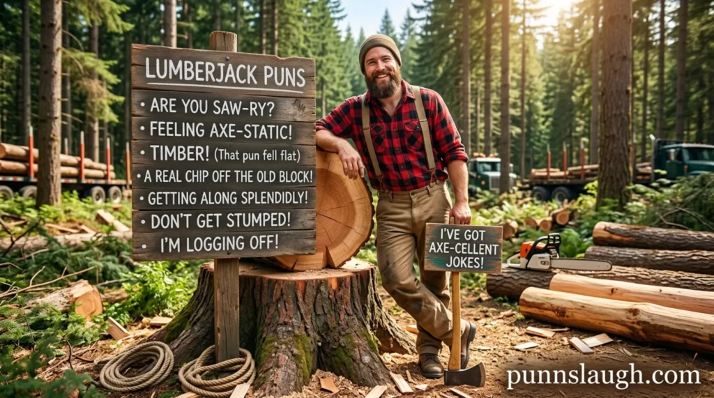 Cheeky Lumberjack Puns