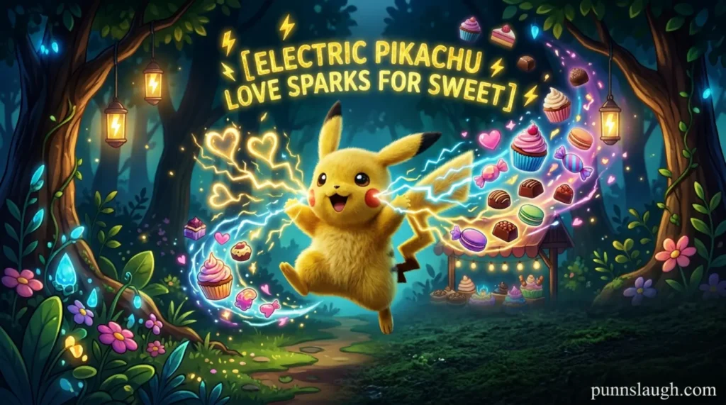 Electric Pikachu Love Sparks for Sweet