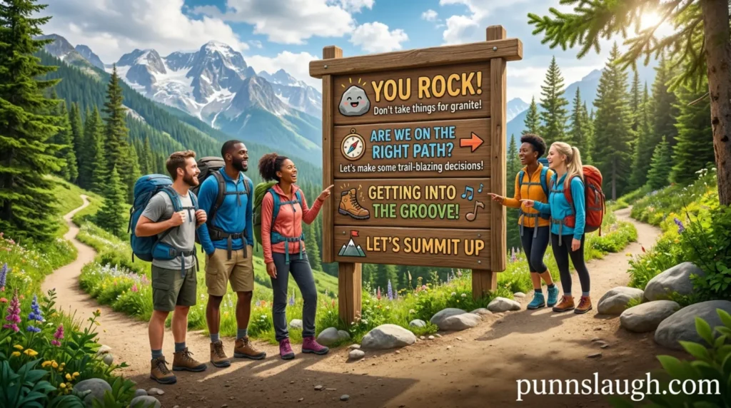 Hiking trail puns