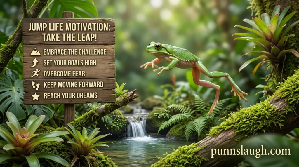Jump Life Motivation Frog