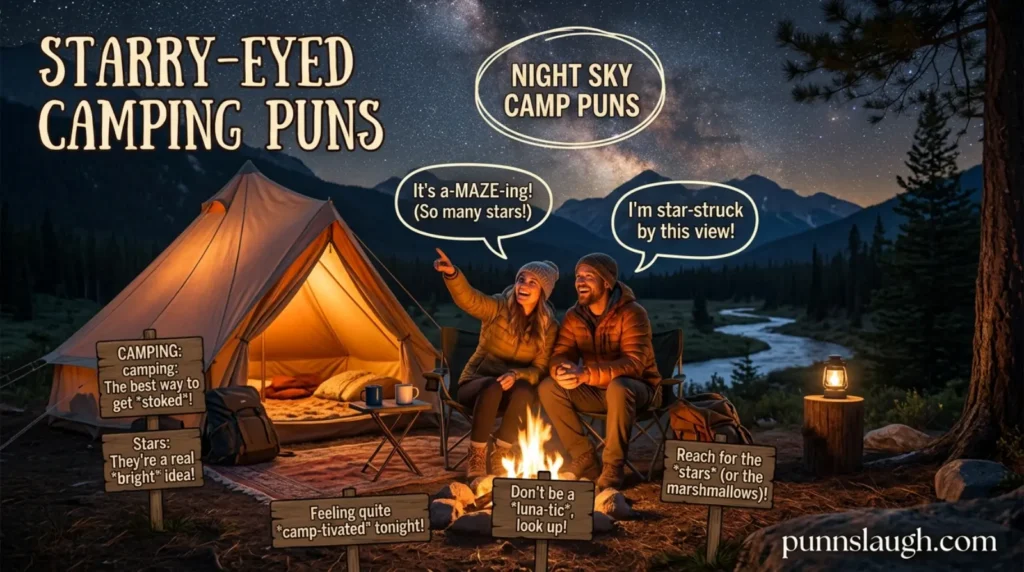 Night sky camp puns