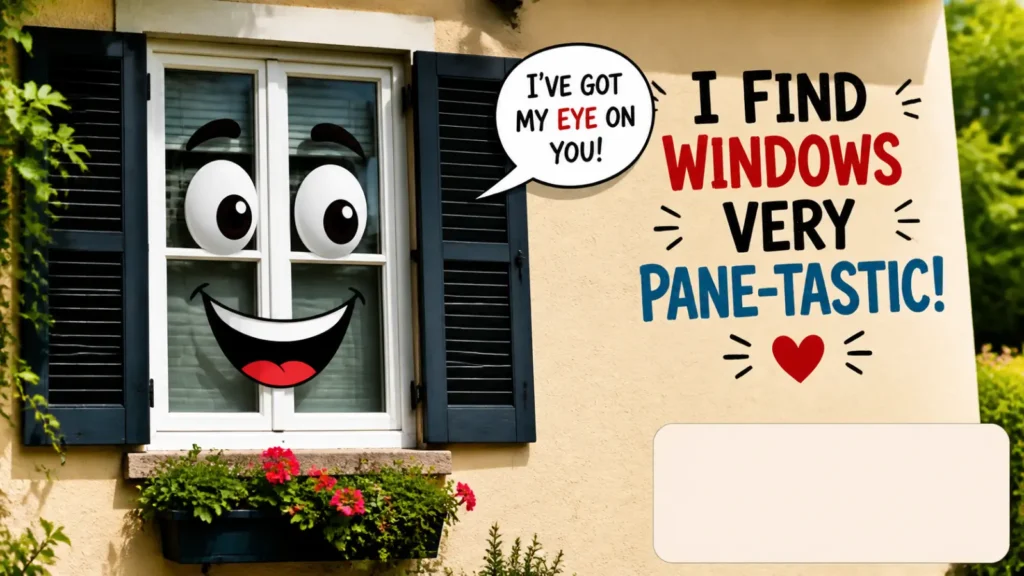 Funny house window