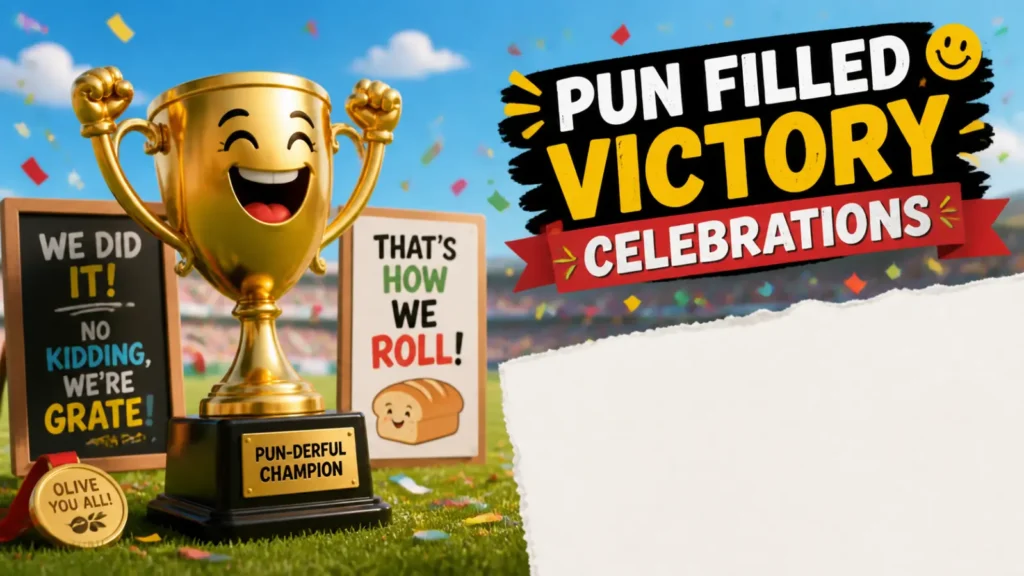Pun Filled Victory Celebrations