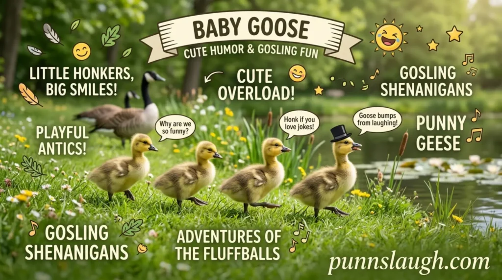 Baby Goose Cute Humor and Gosling Fun