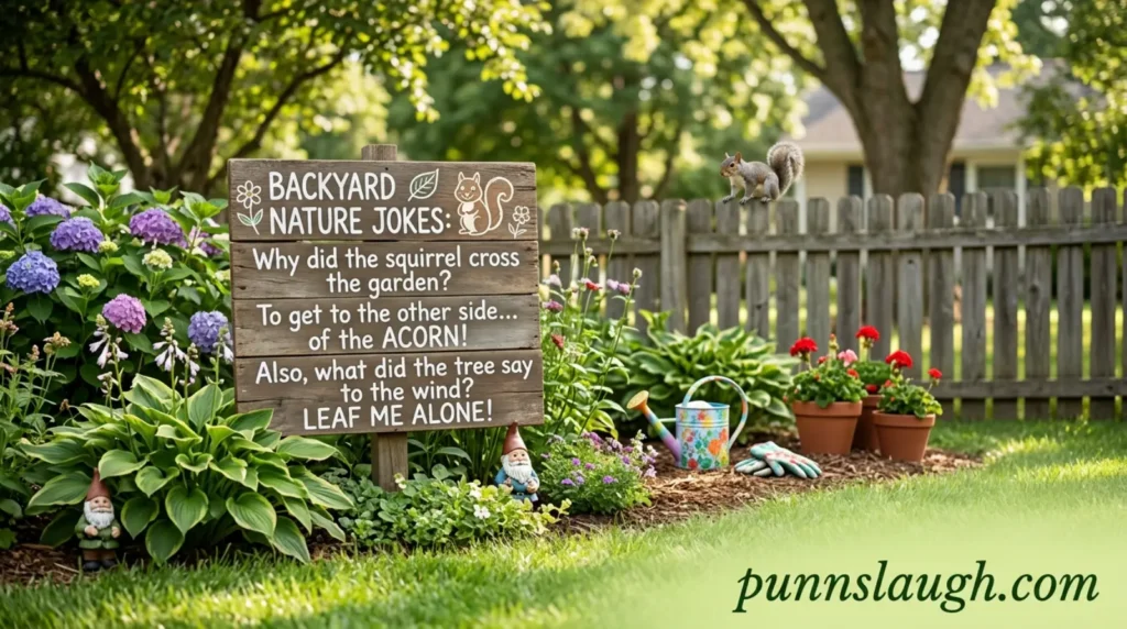 Backyard nature jokes