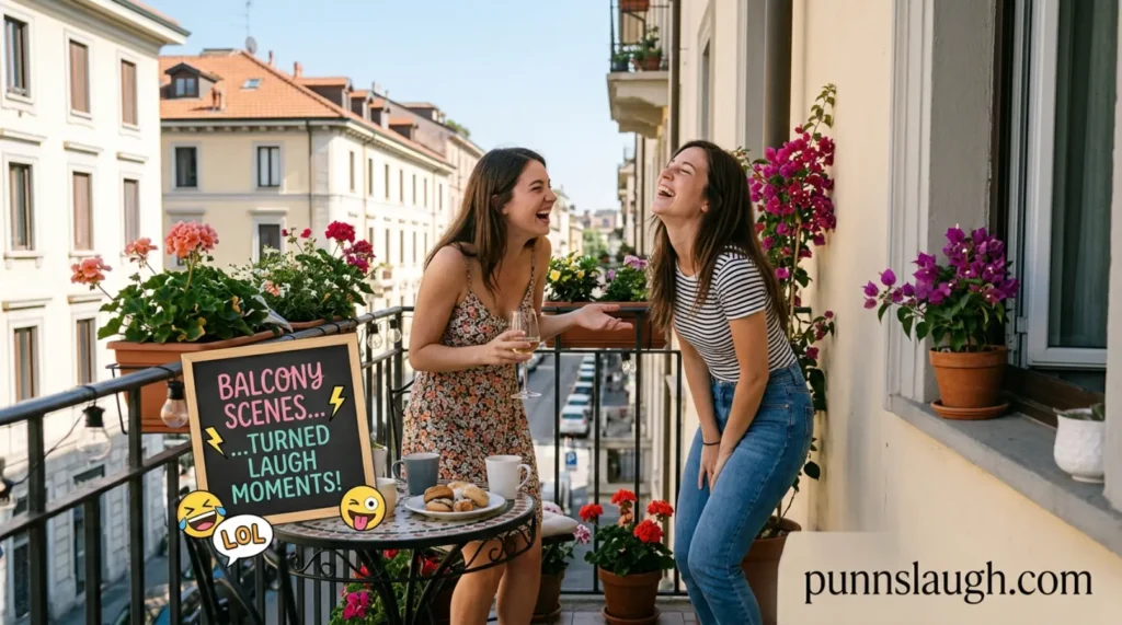Balcony scenes turned laugh moments