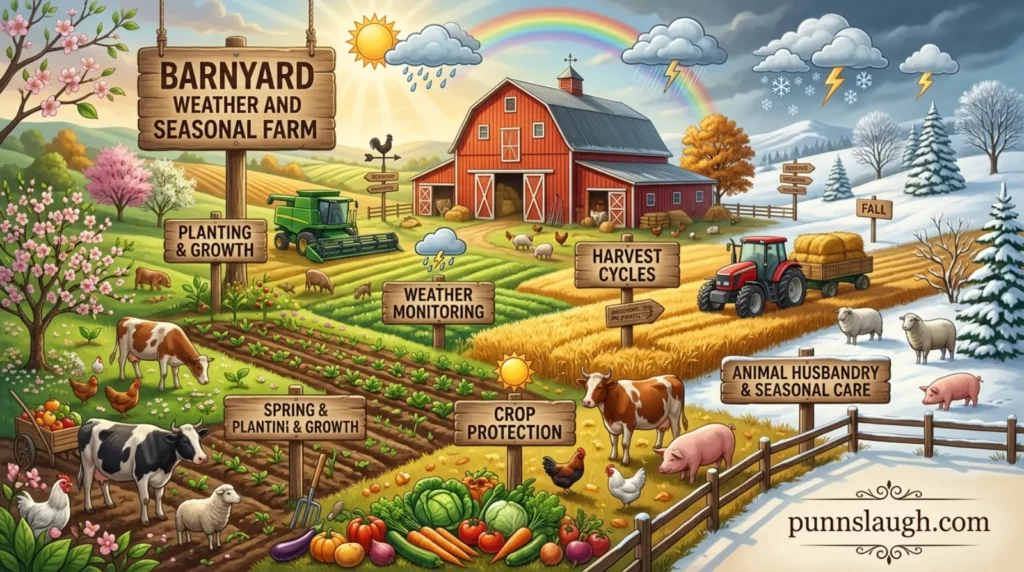 Barnyard Weather And Seasonal Farm