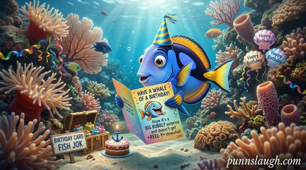 Birthday Card Fish Jok