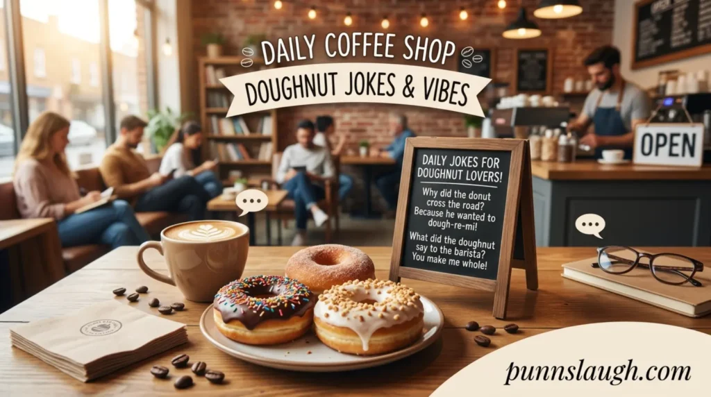 Coffee shop doughnut jokes for daily vibes