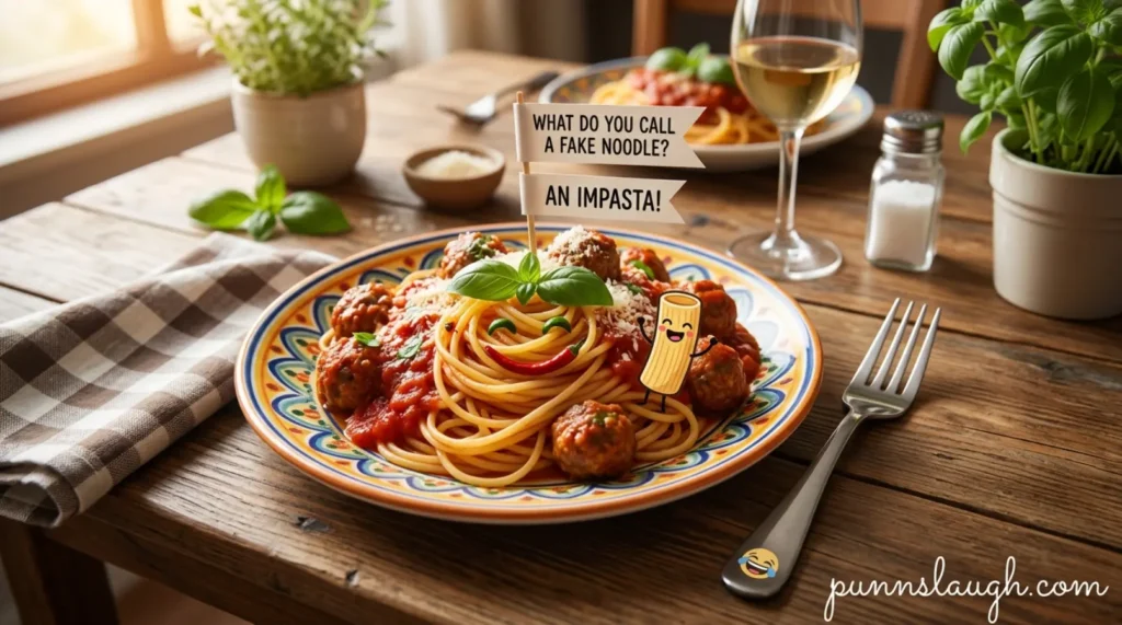 Food plate humor with fork 