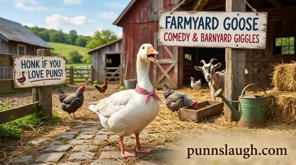Farmyard Goose Comedy and Barnyard Giggles