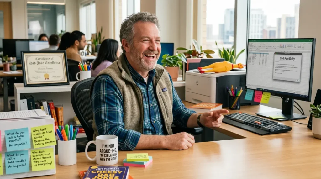 Office Desk Dad Joke Energy