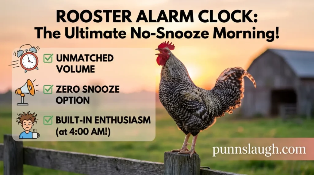 Rooster wake up humor for mornings