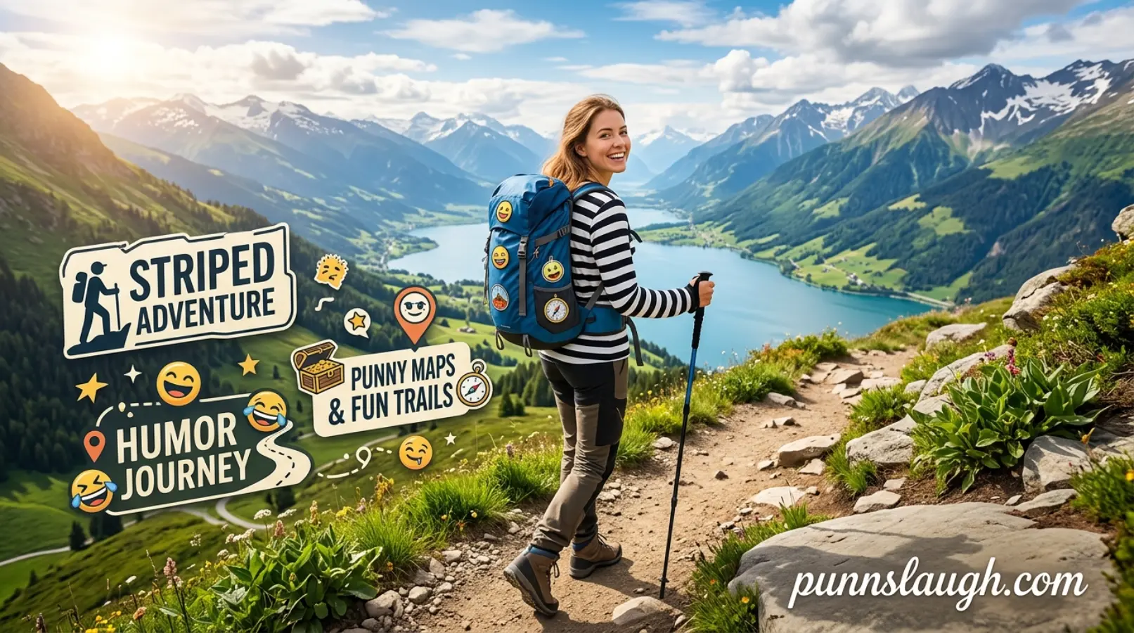 Striped Adventure Humor Journey