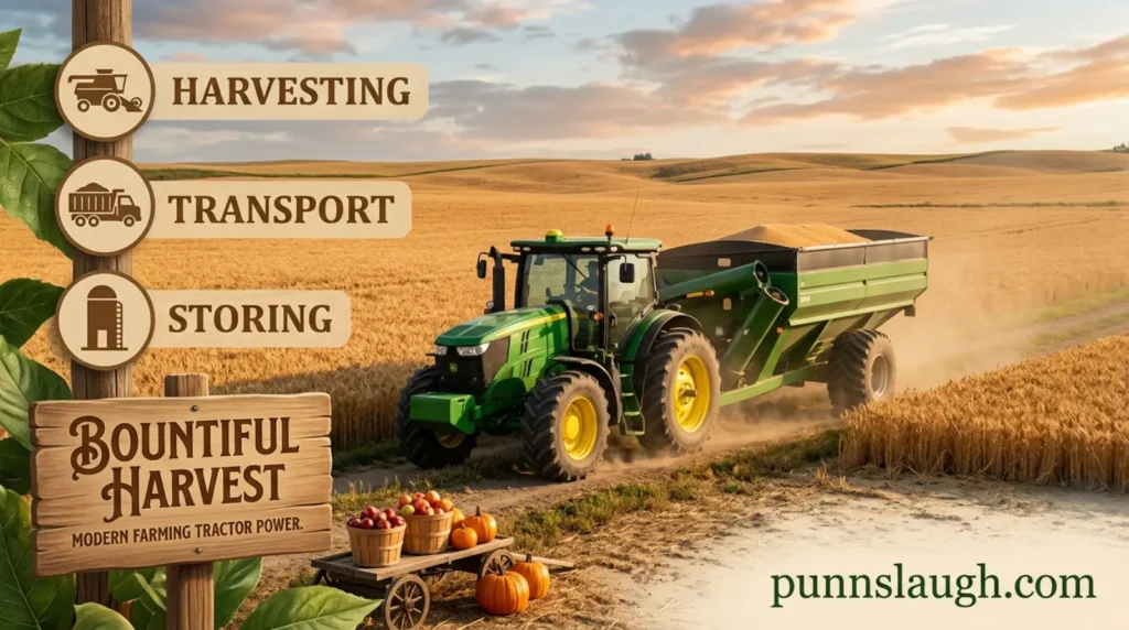Harvest season tractor