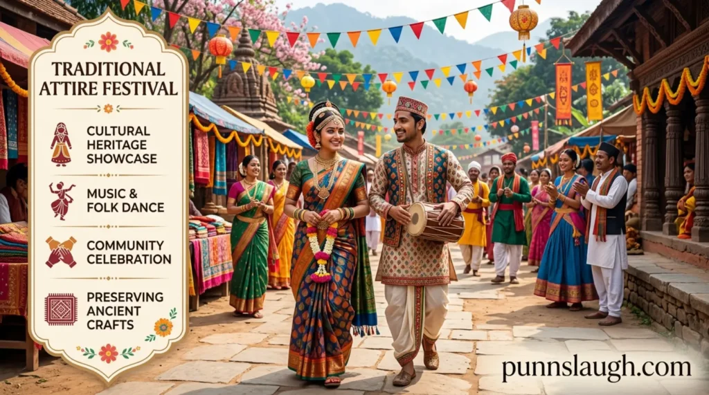 Traditional attire festive