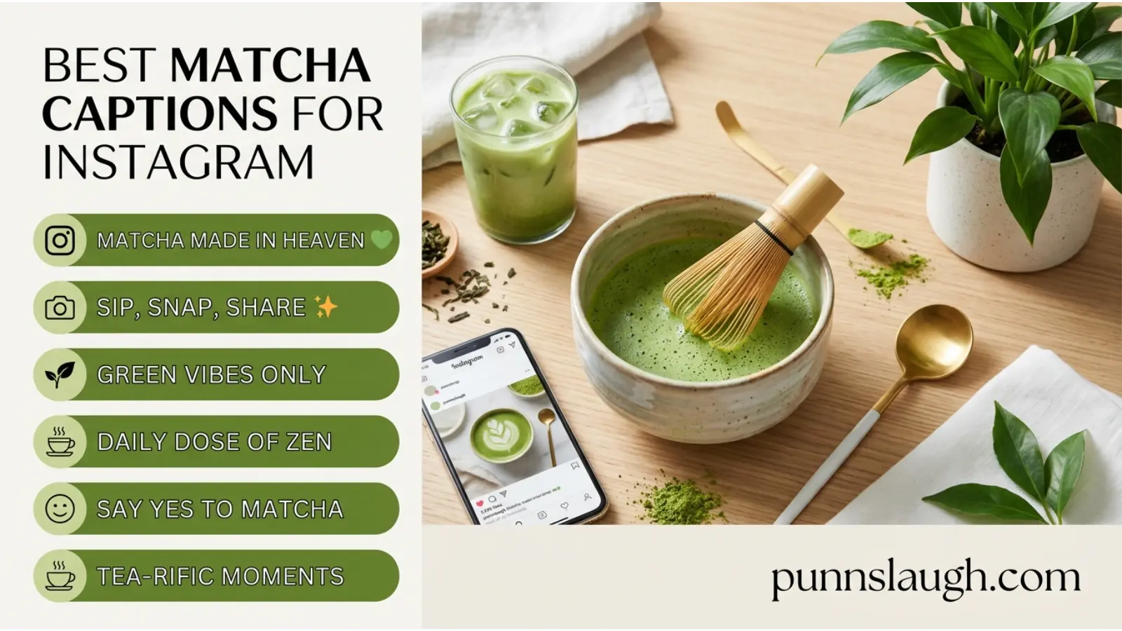 Matcha Captions for Instagram Moments
