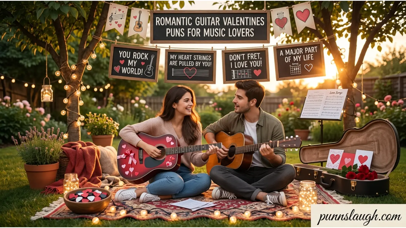 Romantic Guitar Valentines Puns for Music Lovers