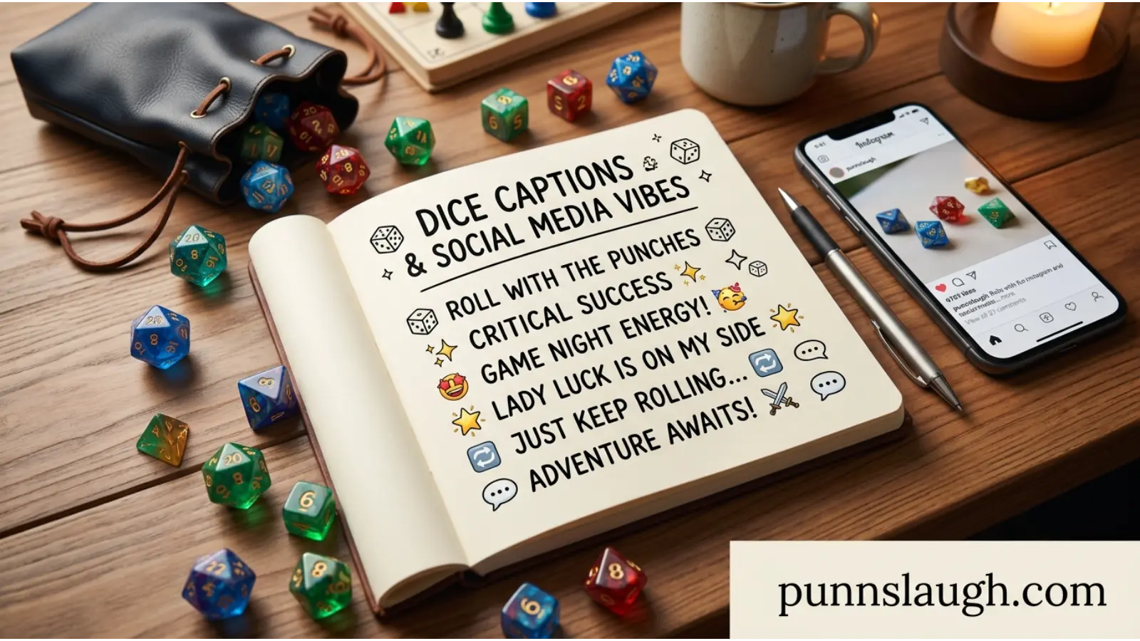 Dice Captions for Instagram and Social Media