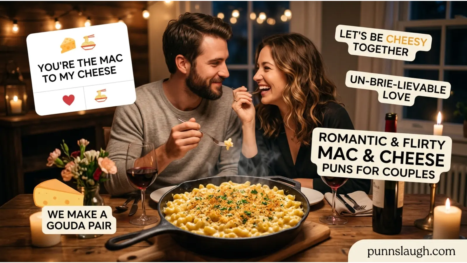 Romantic and Flirty Mac and Cheese Puns for Couples
