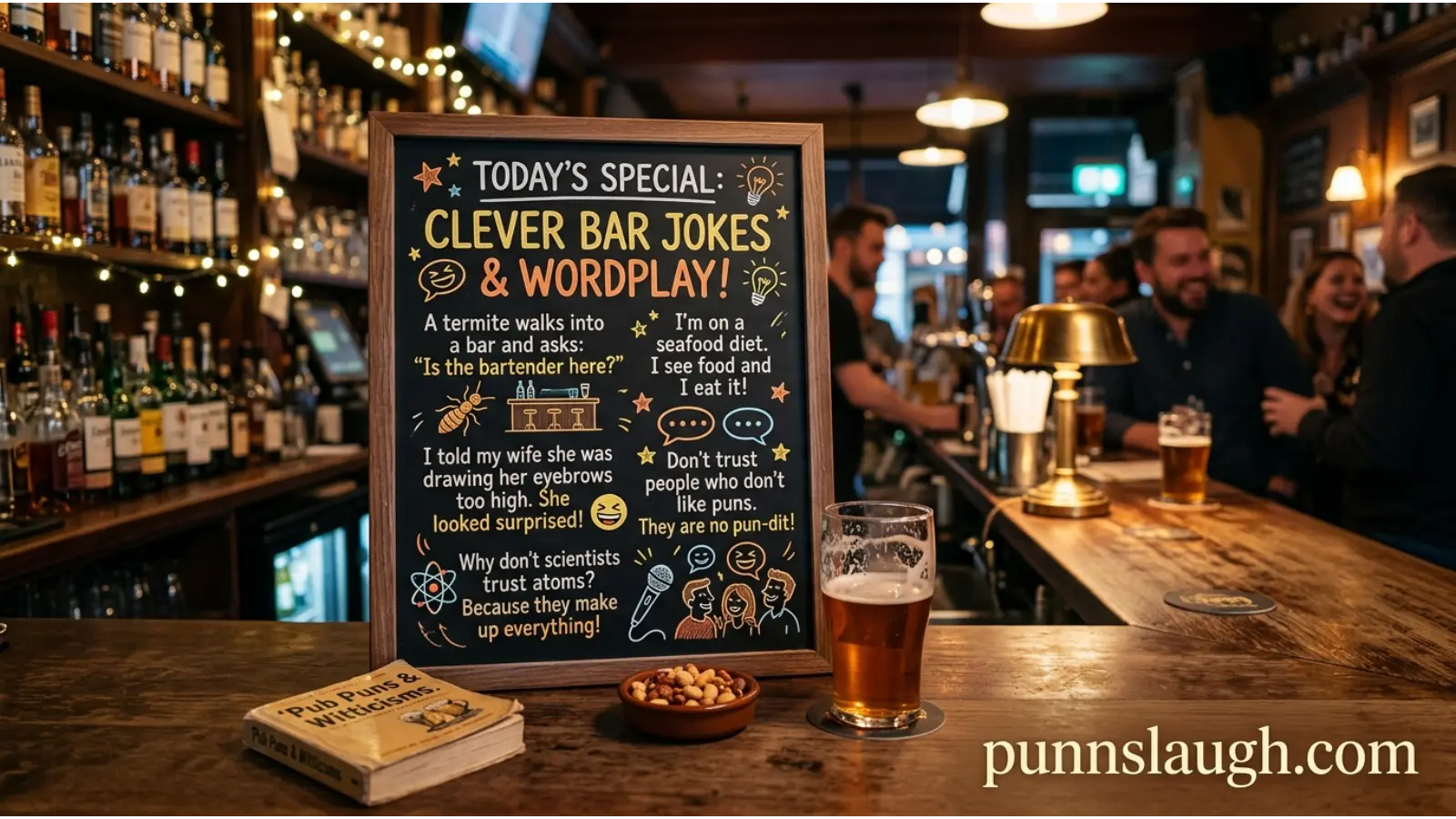 Clever Bar Jokes and Wordplay.