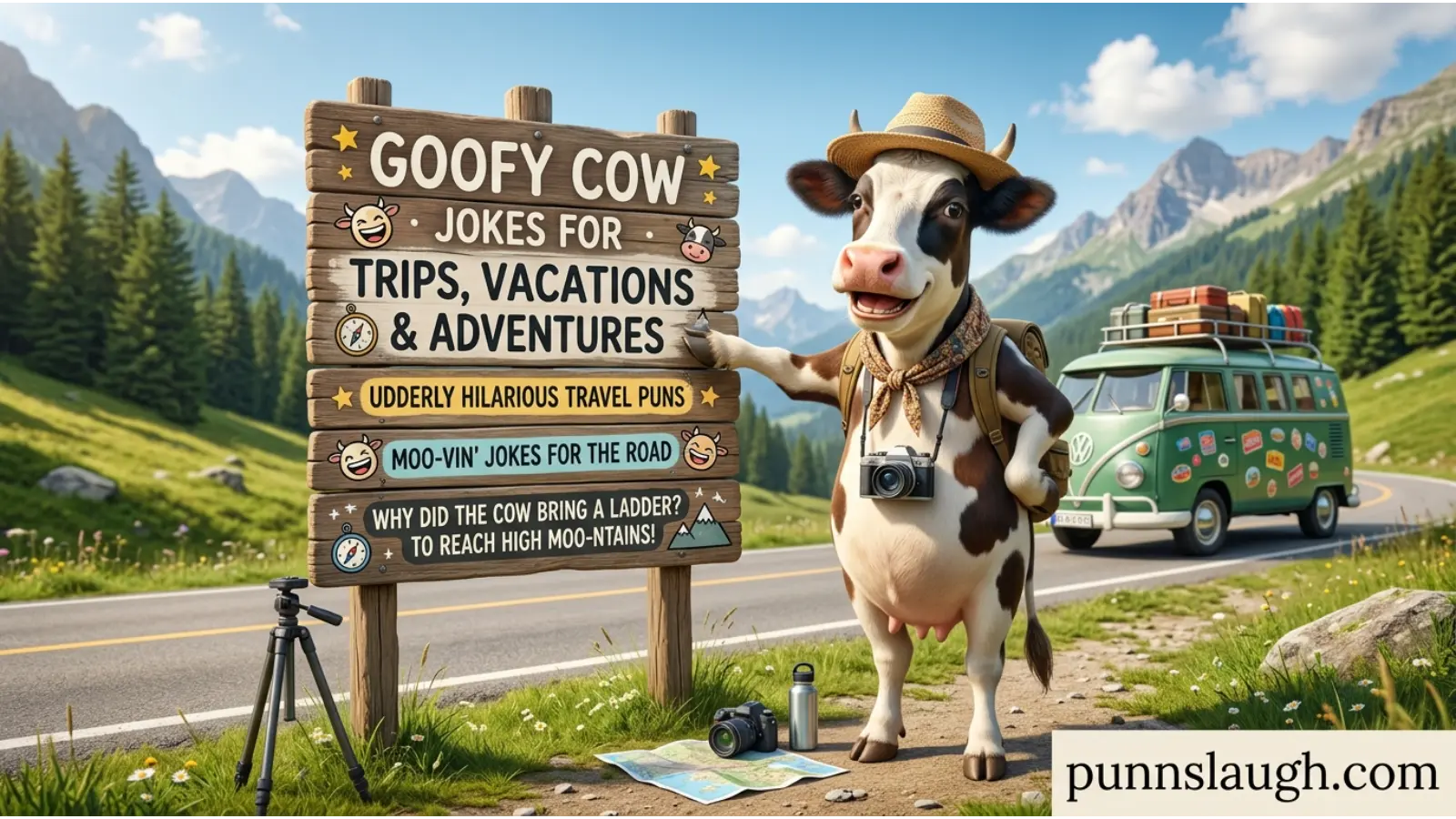 Goofy Cow Jokes for Trips Vacations and Adventures