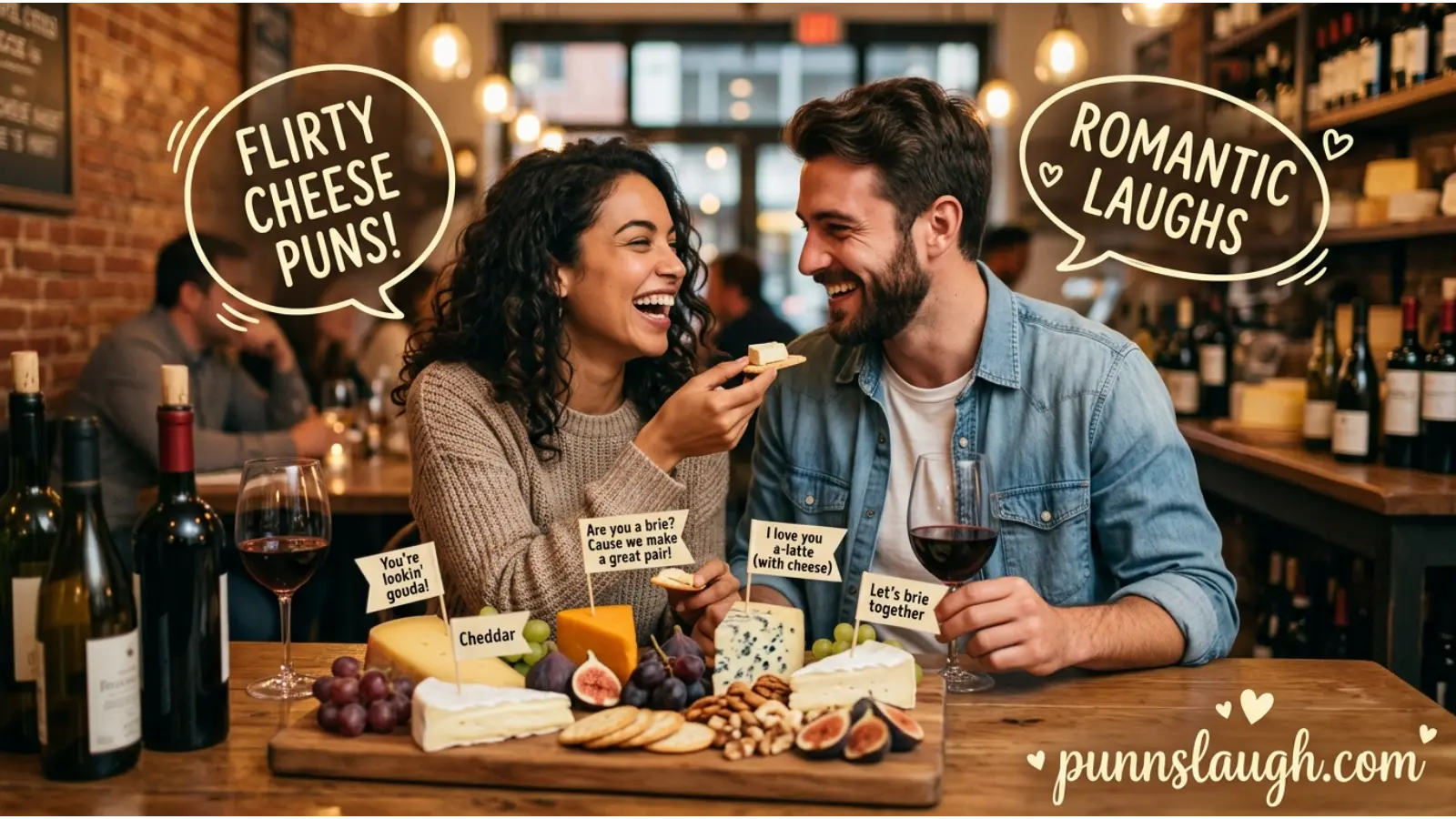 Flirty Cheese Puns and Romantic Laughs