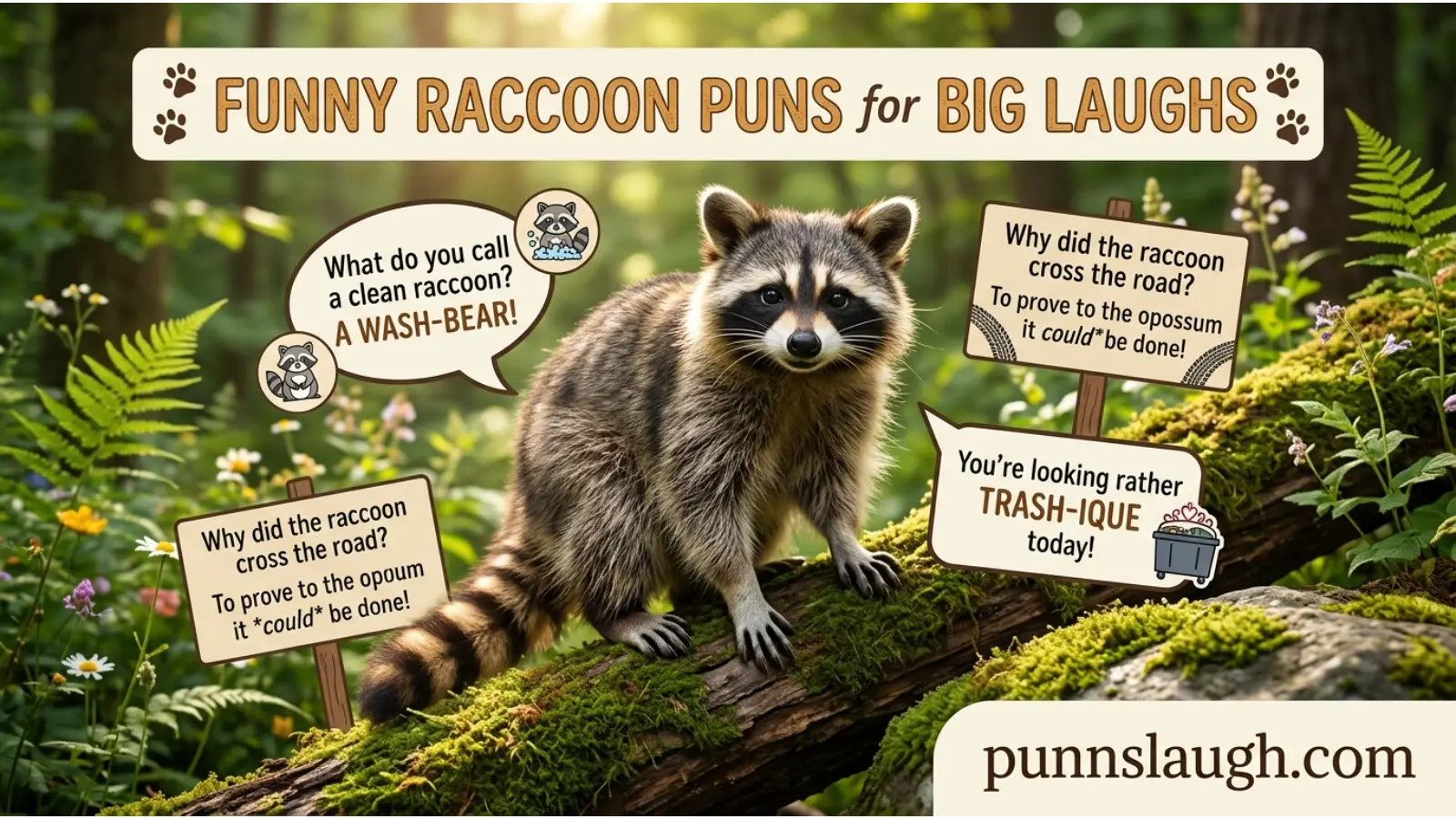 Funny Raccoon Puns for Big Laughs