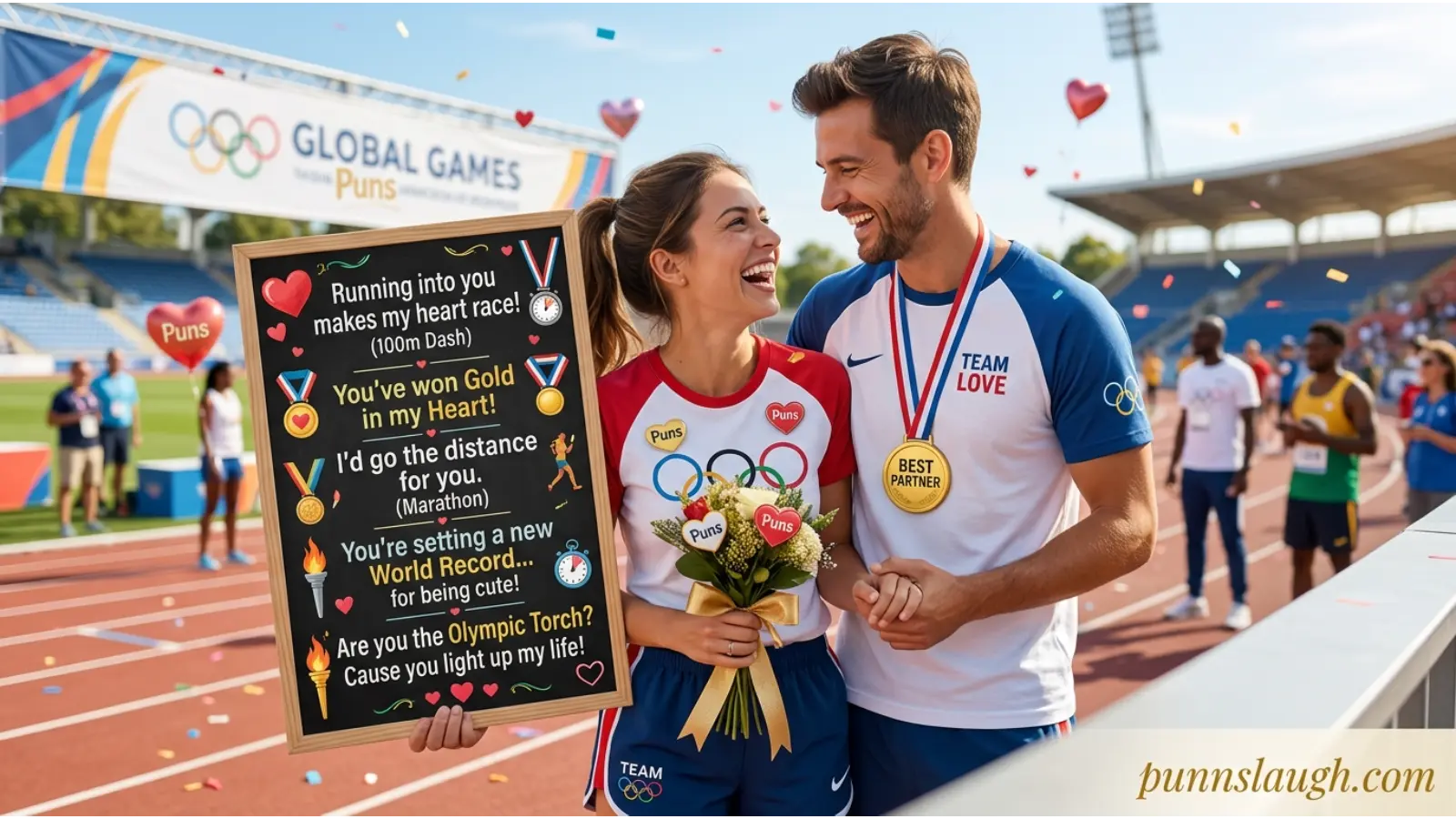 Romantic Olympic Puns and Flirty Lines