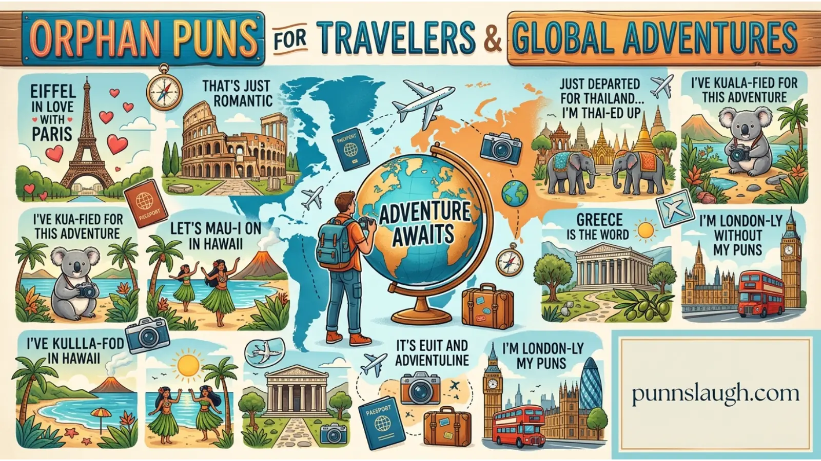 Orphan Puns For Travelers And Global Adventures