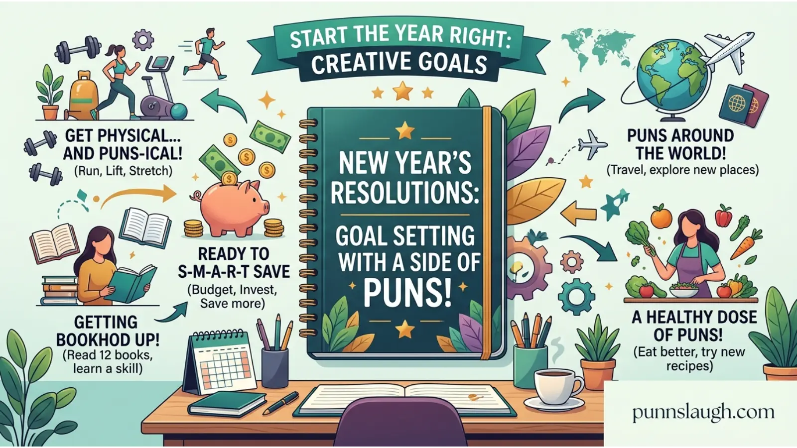 New Year Resolution Puns and Goal Setting