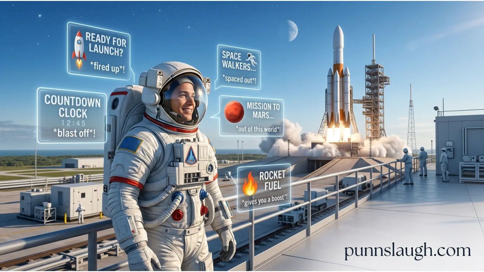 Rocket and Launch Astronaut Puns