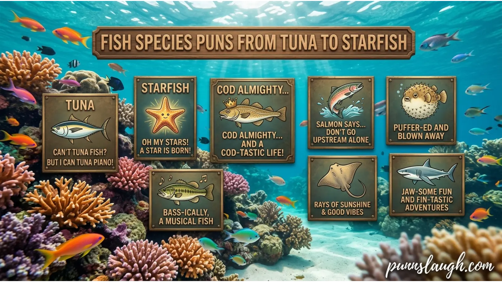 Fish Species Puns from Tuna to Starfish
