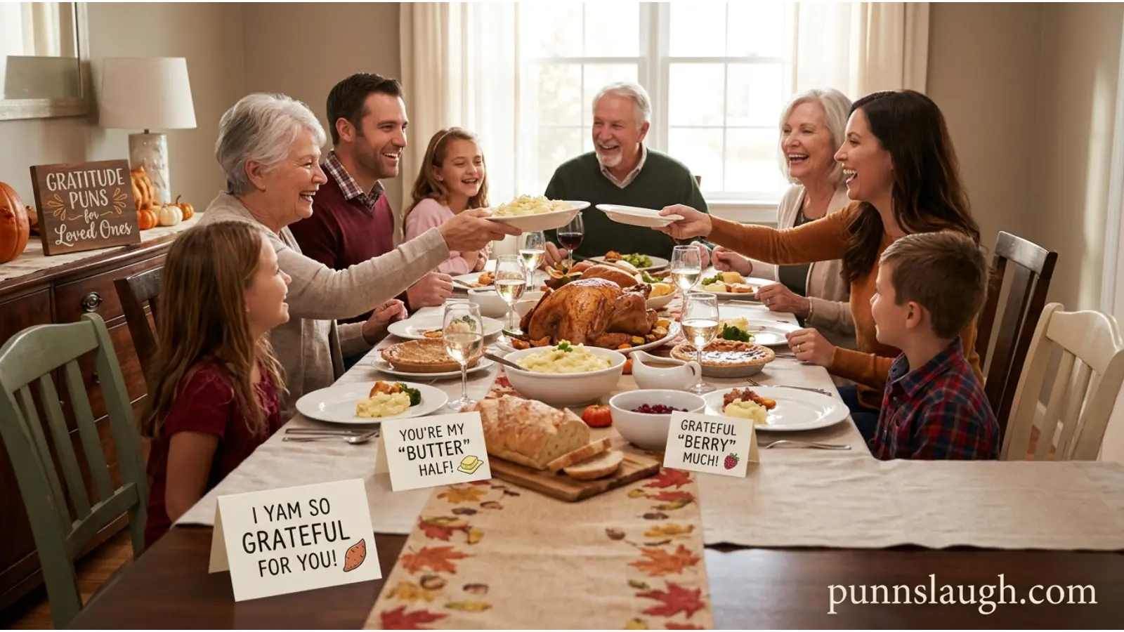 Gratitude Puns for Family Gatherings and Loved Ones
